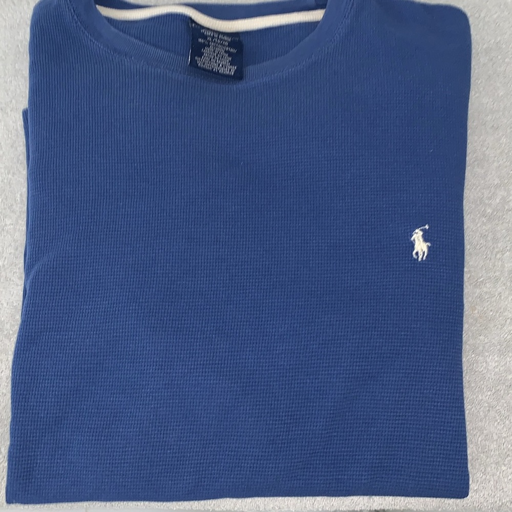 Polo by Ralph Lauren, blue sleep, shirt, size extra large in very good condition